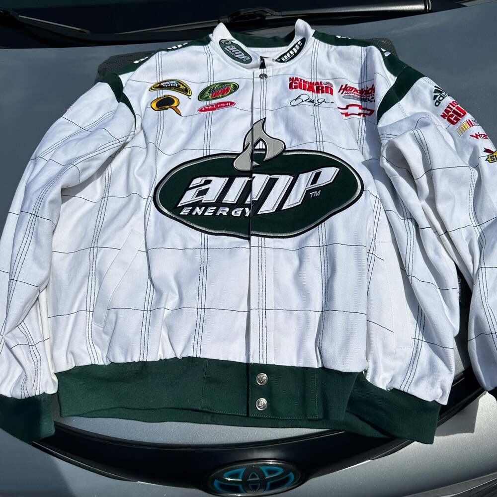 Vintage Dale Earnhardt Jr. Amp Energy National Guard NASCAR Racing Jacket XXXL